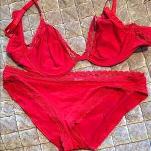 Calvin Klein Red Bra Intimates Sleepwear